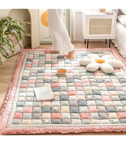 Amazon｜[NHYGDY] ラグ マット 洗える キルト カーペット 50x50cm 夏用